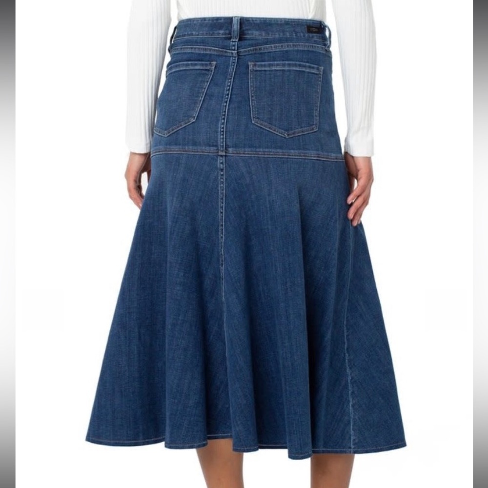 Liverpool Los Angeles High Rise A-Line Skirt Size 8/29 - Picture 3 of 10